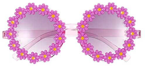 VALICLUD Sonnenbrille Foto-requisiten Für Geburtstagsfeiern Blumenbrille Für Mädchen Blumengl? Party-cosplay-brille Hawaiianische Partyzubeh?r Kleinkind Violett Stk Draussen Brillengestelle