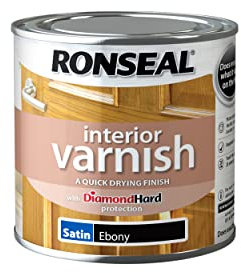 Ronseal Interior Wood Varnish - Ebony - Satin - 250ml