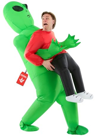 Morph Alien Costume, Inflatable Alien Costume, Halloween Costumes for Men | Inflatable Costume for Adults with Built-In Fan, Inflates in Seconds, Fun for Parties & Dress Up, Perfect for Halloween