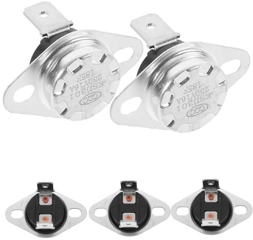 SHOWERORO 5pcs Replacement Dryer Thermostat Fuse Thermal Appliance Parts for Home Dryer