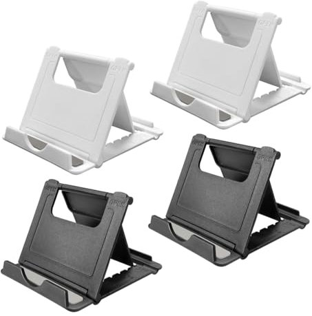 SGERUFZ 4 Piezas Soporte Móvil Portátil, Soporte Móvil de Escritorio Plegable, Soporte de Escritorio Universal para Todos los Teléfonos Móviles