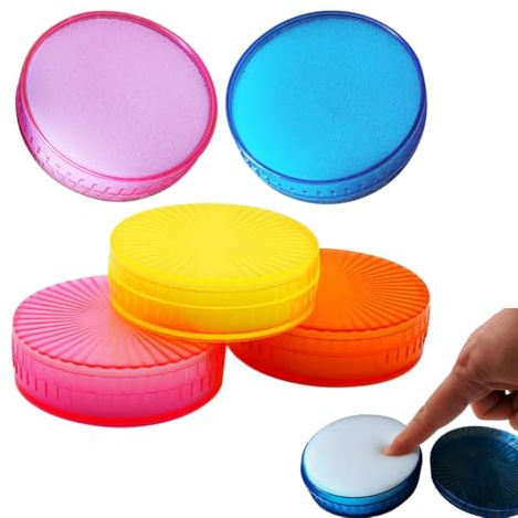 Mouilleur Doigt Éponge Pour Comptage, Lot De 5 éponge pour compter les billets D'Argent Boîte Humidificateur Efficacité de Manipulation des Conception Antidérapante