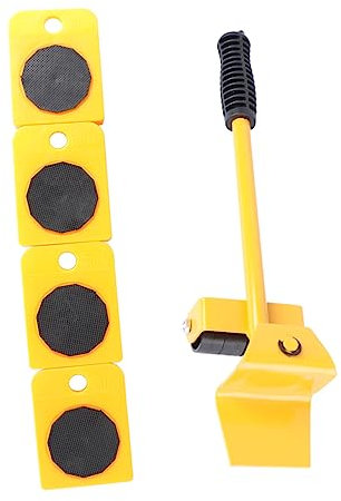 Lurrose Heavy Furniture Movers Wheels Heavy Duty Moving Tool Set Household Appliance Transport Yellow Furniture Sliders for Easy Moving