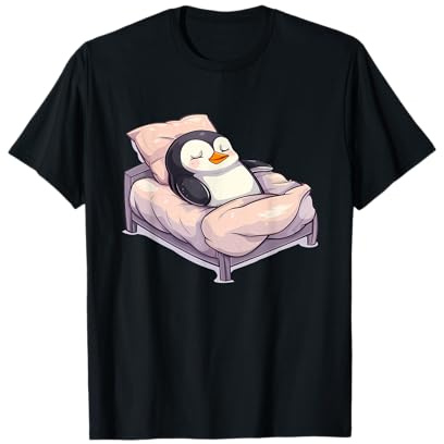 Cama para siesta de pingüino durmiente con diseño de pingüino dormido Camiseta