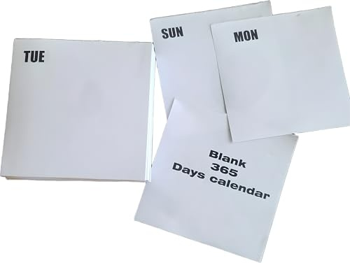 Blank Daily Tear Off Desk Calendar. Undated Organizational Calendar for Office or Home. 5.5 inch x 5.5 inch