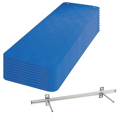 Sport-Thieme Gymnastikmatten-Set Fit & Fun | Gruppen-Training | Sanitized-Veredlung | rutschfest | 10 Matten mit Aufhängevorrichtung | Hautsympathisch | 2,7 kg | LxBxH 180x60x1 cm