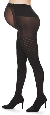 MeMoi Women's Spiral Patterned Cotton Blend Maternity Tights
