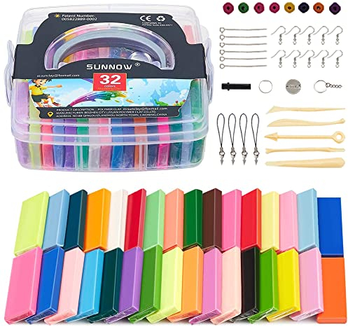 Polymer Clay Set - 36 Farben 900g/1.98LB Polymer Clay Ofen Backen Lehm Figur DIY Basteln & Modellierung Lehm,Geschenke für Kinder/Spielzeuge für Kinder