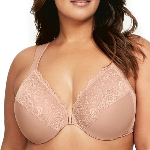 Glamorise Damen 1245 Plunge Bra, Cappuccino, 95D