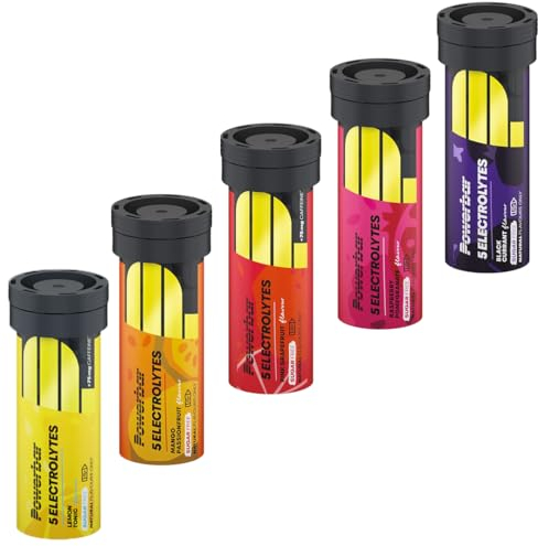 Powerbar 5 Electrolytes - Brausetabletten mit 5 Elektrolyten - je 10 Brausetabletten pro Röhrchen (5er Mixbox)