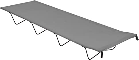vidaXL Campingbett Feldbett Campingliege Feldliege Klappbett Liege Gästebett Sonnenliege Gartenliege Strandliege 180x60x19cm Oxford-Gewebe Stahl Grau