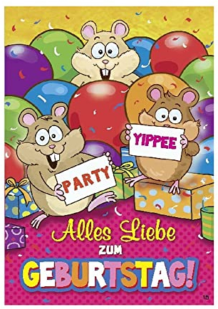 Depesche 0011673-015 - Glückwunsch-Karte zum Geburtstag (neutral), ausgefallene Geburtstagskarte mit Musik, Spruch und beweglichen Elementen, inkl. Umschlag, 14,8 x 21 cm