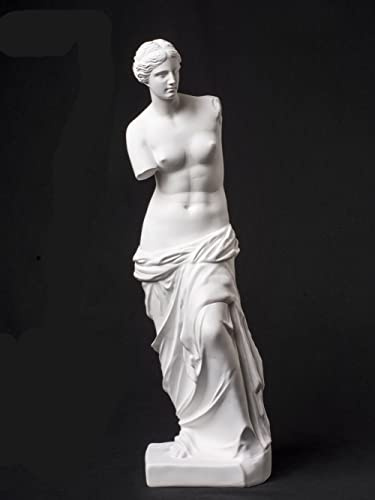 XinTX Estatua de Afrodita de 11.5 Pulgadas, réplica de Venus de Milo, Material de Resina, Estatua de Mesa, Acabado Brillante, decoración del hogar
