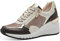 MARCO TOZZI Damen Wedge Sneaker Freizeit mit Keilabsatz, Beige (Cream Comb), 40 EU