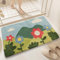 Badematte rutschfest, Mikrofaser Flauschige Weich Badezimmerteppich Absorbent Badteppich für Badewanne, Badezimmer, Eingang, Türmatte 50x80cm (Frühling)