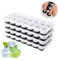 Eiswürfelform, 4 Stück Silikon Eiswürfelbehälter mit Deckel, BPA Frei TECHSHARE Eiswürfelformen für Whiskey, Cocktails, Getränke, Eiswürfel(Schwarz Ice Cube Tray)
