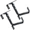 Blumenkasten Halter Vario grau verstellbar - 2er Set - Metall Halterung für Geländer von 4-15 cm Breite - Balkongeländer Mauer Pflanzkasten Haken variabel