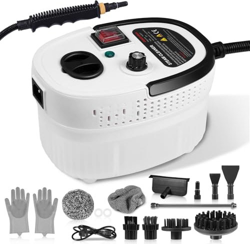 Pulitore a vapore multiuso 2500 W dispositivo portatile per la casa pulitore a vapore a mano con display digitale macchina di pulizia a vapore ad alta temperatura per cucina bagno piastrelle