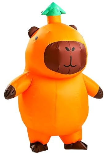 Yeffute Inflatable Capybara Costume for Adult Inflatable Halloween Costumes Funny Animal Blow Up Costumes (Brown)