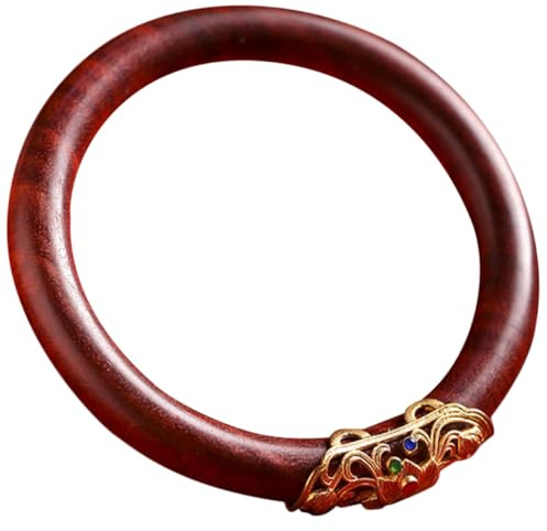 HORIALENCE Vintage Wooden Bangle Bracelet Ethnic Wood Bracelet Smooth Round Cuff for Women Sanded Surface Wrist Jewellery Gift for Dating Wedding Holiday Valentine S Day Christmas