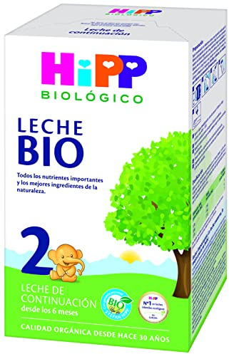 HiPP Biológico 2 - Leche para bebés Ecológica - 600 gr - Leche BIO para bebés de 6 a 12 meses - Contiene Lactosa, Omega-3, Vitaminas C y D - Sin GMO - Especial fácil digestión