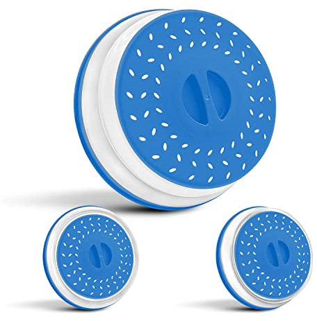 Colonel Cook®✮Marque Française✮-cloche micro ondes-sans BPA-✮✮GARANTIE A VIE✮✮-couvercle micro-ondes 3en1-Cloche pour micro onde retractable,anti vapeur et fonction Passoire-Accessoire