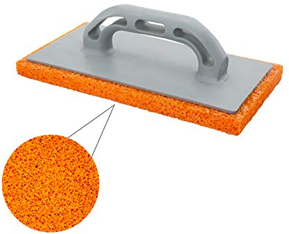 WOLFPACK LINEA PROFESIONAL - Talocha Espuma Naranja Mango De Fibra 14x28 cm. Acabado Grueso