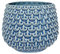 Nordring Retro Übertopf Vintage Pflanztopf für Zimmerplanzen Blumentopf Pino L (16,5 cm ø), blau, Keramik