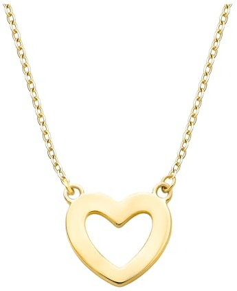 Sofia Milani - Collier pour Femme en Argent 925 - Plaqué Or - avec Pendentif en Forme de Cœur - N0625