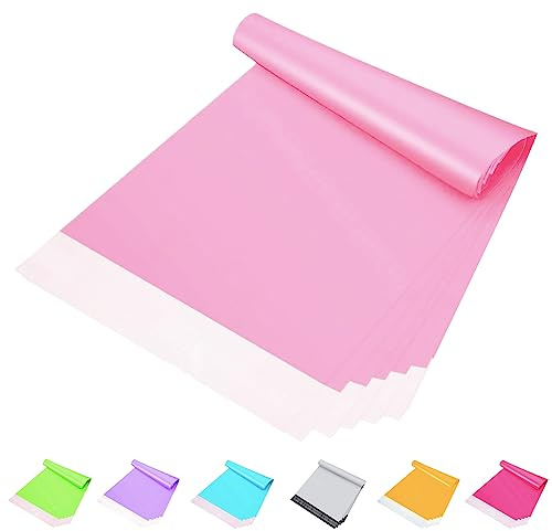 POPOYU Large Postage Bags 17x23in,5Pcs Large Pink Mailing Bags,Parcel Bag for Posting Clothes,ExtraLarge Self Seal Strong Parcel Bag for Clothes Vinted,Clothes Packaging,ShippingBags