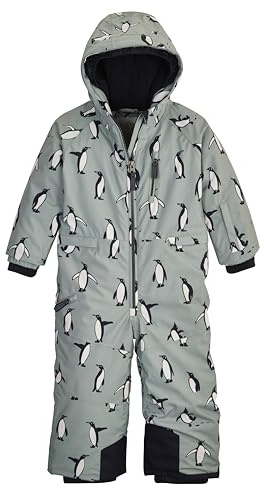 first instinct by killtec FISW 26 MNS ONPC Mono de esquí/Traje de Nieve con Capucha, Steel Mint, 110/116 cm Unisex bebé