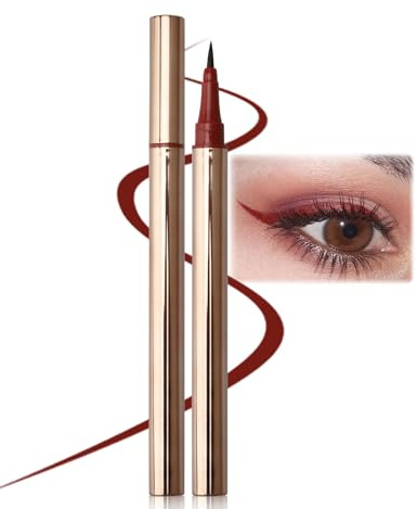Erinde Red Liquid Eyeliner - High Precision, Flüssiger RotInk Eyelinerstift, Professional Wasserfest Eyeliner Pen, Langanhaltend Eye Liner Stift, Schnelltrocknende Koreanisch Augen Makeup