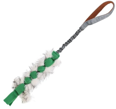 Dragleksak för hundar, fleece-leksaker för hundar med bungee-rep, dragkampslek för små, medelstora och stora hundar