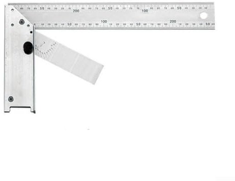 Righello angolare di precisione in alluminio per misurazioni accurate in progetti di costruzione e lavorazione del legno (250 mm)