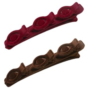 2 pinces à cheveux torsadées flocées à bec de canard pinces à double couche pour femmes et filles floquées accessoires pour femmes