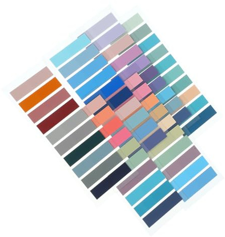 VALICLUD Pestañas Adhesivas Pet Semitransparentes de 6 Hojas, 60 Etiquetas Coloreadas Surtidas para Anotación, Marcadores de Página Autoadhesivos para Oficina, Escuela y Estilo Aleatorio