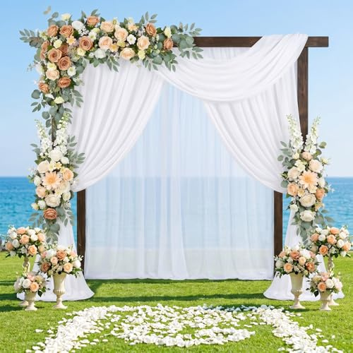 Zourglow 10m x 1.6m Hochzeitsbogen Gardinen, für Hochzeiten Fotografie
