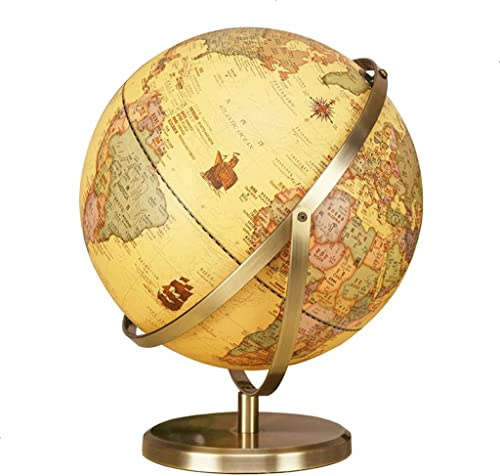 Glob, 720° roterande glödande klot med metallbas Vuxen for barn Lämplig for skrivbord, kontor Tydlig textmarkering(32cm)