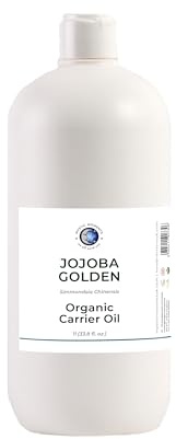 Mystic Moments | Jojoba Carrier Oil Organic 1 Litre | Cold Pressed from Simmondsia Chinensis Seeds | Rich in Vitamins E & B | Skin & Hair Moisturiser | Lip Care | 100% Pure & Natural | Vegan GMO Free