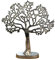 Schmuckbaum Schmuckständer Schmuckhalter Lebensbaum Dekobaum Aluminium Metall Silber - Schmuck Baum für Ringe, Ketten und Armbänder - 43 cm