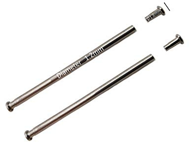 masar 22mm Ø 1,2mm Goupille à Rivet – Pièces détachées de Bracelet Montre Remplacement de Vis - Accessoire de réparation - tête Ø1,8mm - Watch Screws Rivet - 2 Pcs