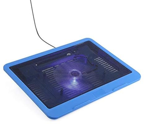 Laptop Cooling Pad, Super Quiet Laptop USB Cooler Base Big Fan Stand with Blue LED for 12-14inch Notebook Computers