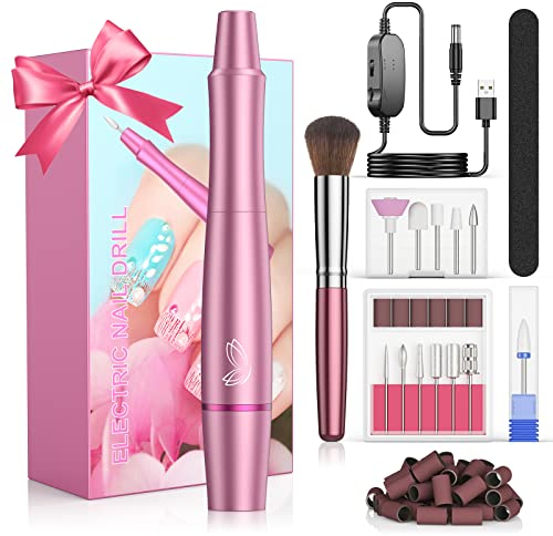 Ponceuse pour Ongles Professionnel, Lime a Ongle Electrique Manucure Machine Portable pour Salon et Maison 12 en1