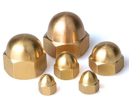 MSA Solid Brass Dome Nuts Acorn Nuts Solid Brass Cap Nuts M3 M4 M5 M6 M8 (M3)