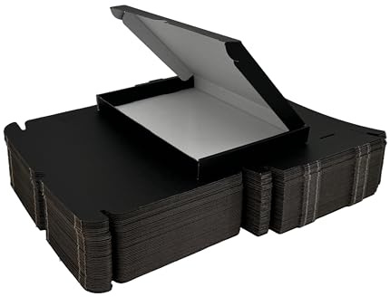iDEALS UK PACKAGING LTD C5 A5 Postal Pip Boxes Large Letter Boxes Generic Shipping Boxes Cardboard Boxes For Posting Large Letter Postage Boxes - Pack of 25 (Black)