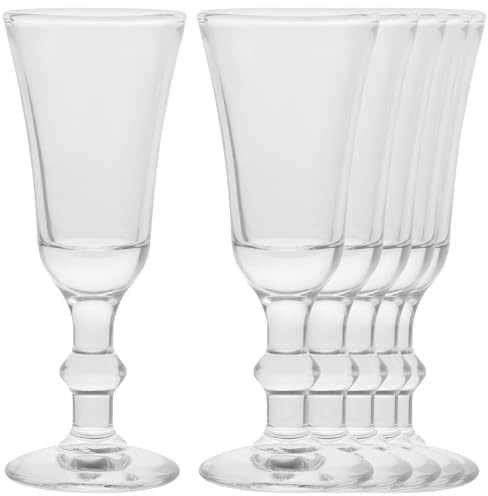 SUPVOX Set 6 Coppe da Cocktail in Vetro Trasparente, Bicchieri da Spumante e Calici da Vino con Stelo, Bicchierini da Shot per Feste e Uso Domestico, Capacità Moderata e Design Stabile