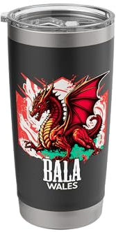 Bala Wales Welsh Flag Y Ddraig Goch Dragon Stainless Steel Insulated Tumbler