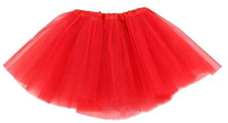 Girls Red Tutu Skirt 3 Layer Tulle Ballet Skirt for Party Dress Up