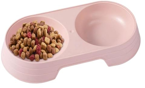 Gamelles pour chat - Pour nourriture et eau - Macaron - Double gamelle