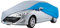 cartrend Vollgarage Vlies Größe M, wasserabweisend, Stoffgarage Autoplane Autobezug Autoabdeckung Auto Abdeckplane KFZ, Blau